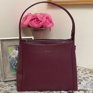 Matt & Nat - Burgundy Shoulder Bag with Single Top Handle & Strap.  Like NEW!